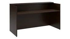 Reception Stand-Alone Desk Bush Furniture 72in W x 30in D Reception Desk with Shelf