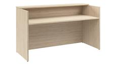 Reception Stand-Alone Desk Bush Furniture 72in W x 30in D Reception Desk with Shelf