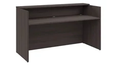 Reception Stand-Alone Desk Bush Furniture 72in W x 30in D Reception Desk with Shelf