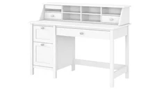 Stand-Alone Single Pedestal Desks Bush Furniture Computer Desk with 2 Drawer Pedestal and Organizer