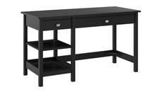 Stand-Alone Single Pedestal Desks Bush Furniture 54in W Computer Desk with Shelves