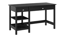 Stand-Alone Single Pedestal Desks Bush Furniture 54in W Computer Desk with Shelves