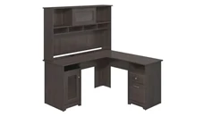 L Shaped Desks with Hutch Bush Furniture 60in W L-Shaped Computer Desk with Hutch