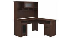 L Shaped Desks with Hutch Bush Furniture 60in W L-Shaped Computer Desk with Hutch