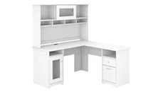 L Shaped Desks with Hutch Bush Furniture 60in W L-Shaped Computer Desk with Hutch