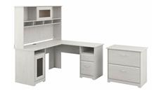 L Shaped Desks with Hutch Bush Furniture 60in W L-Shaped Computer Desk with Hutch and Lateral File Cabinet