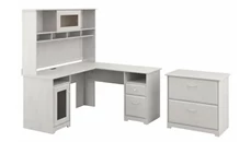 L Shaped Desks with Hutch Bush Furniture 60in W L-Shaped Computer Desk with Hutch and Lateral File Cabinet
