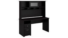 Stand-Alone Desks with Hutch Bush Furniture 60in W Computer Desk with Hutch and Drawers
