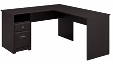 L Shaped Desks Bush Furniture 60in W L-Shaped Computer Desk with Drawers