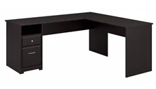 L Shaped Desks Bush Furniture 72in W L-Shaped Computer Desk with Drawers