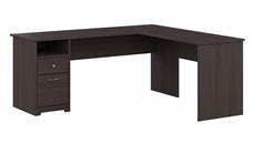 L Shaped Single Pedestal Desks Bush Furniture 72in W L-Shaped Computer Desk with Drawers