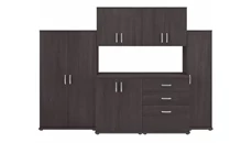 Tall Storage Cabinets Bush Furniture 6 Piece Modular Closet Storage Set with Floor and Wall Cabinets