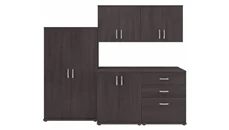 Tall Storage Cabinets Bush Furniture 5 Piece Modular Closet Storage Set with Floor and Wall Cabinets