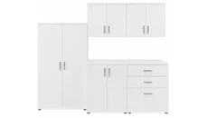 Storage Cabinets Bush Furniture 5 Piece Modular Closet Storage Set with Floor and Wall Cabinets