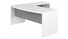 L Shaped Desk Shells Bush Furniture 72in W Bow Front L-Shaped Desk