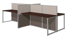 Cubicles Bush Furniture 60in W 4 Person Straight Desk Open Office with 45in H Panels