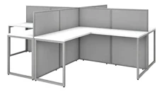 Cubicles Bush Furniture 60in W 4 Person L-Desk Open Office with 45in H Panels