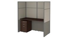 Cubicles Bush Furniture 60in W Cubicle Desk with File Cabinet and 66in H Closed Panels Workstation