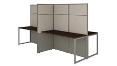 Cubicles Bush Furniture 60in W 4 Person Cubicle Desk Workstation with 66in H Panels