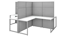 Cubicles Bush Furniture 60in W 4 Person L-Shaped Cubicle Desk Workstation with 66in H Panels
