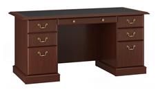 Stand-Alone Double Pedestal Desks Bush Furniture 66in W Executive Desk