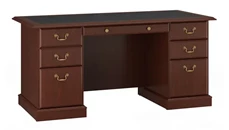 Stand-Alone Double Pedestal Desks Bush Furniture 66in W Executive Desk