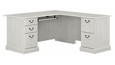 L Shaped Double Pedestal Desks Bush Furniture 66in L-Shaped Executive Desk
