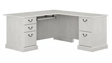 L Shaped Double Pedestal Desks Bush Furniture 66in L-Shaped Executive Desk