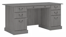 Stand-Alone Double Pedestal Desks Bush Furniture 66in W Executive Desk