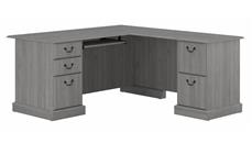 L Shaped Double Pedestal Desks Bush Furniture 66in L-Shaped Executive Desk