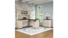 Office Suites Bush Furniture 60in W L-Shaped Desk with Hutch and Lateral File Cabinet