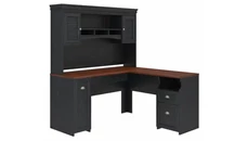 L Shaped Desks with Hutch Bush Furniture 60in W L-Shaped Desk with Hutch