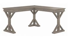 L Shaped Desk Shells Bush Furniture 60in W Farmhouse L-Shaped Desk