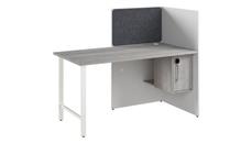 Cubicles Bush Furniture 60in Cubicle Desk for Office with Locking Storage Cabinet