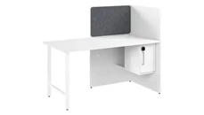 Cubicles Bush Furniture 60in Cubicle Desk for Office with Locking Storage Cabinet