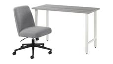 Writing Desks Bush Furniture 48in W x 24in D Computer Desk and Chair Set