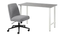 Writing Desks Bush Furniture 48in W x 24in D Computer Desk and Chair Set