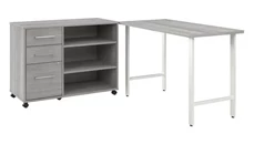 Office Suites Bush Furniture 48in W x 24in D Computer Desk and Storage Cabinet with Drawers and Shelves