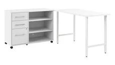 Office Suites Bush Furniture 48in W x 24in D Computer Desk and Storage Cabinet with Drawers and Shelves