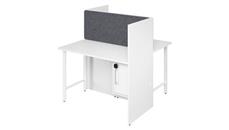 Cubicles Bush Furniture 48in  2 Person Office Cubicles with Locking Storage and Large Tackboards