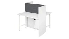 Cubicles Bush Furniture 48in  2 Person Office Cubicles with Locking Storage and Large Tackboards