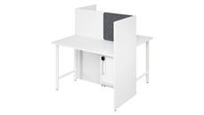 Cubicles Bush Furniture 48in  2 Person Office Cubicles with Locking Storage Cabinet