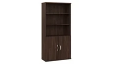 Standard Bookcases Bush Furniture Tall 5 Shelf Bookcase with Doors
