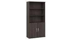 Standard Bookcases Bush Furniture Tall 5 Shelf Bookcase with Doors