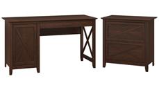 Office Suites Bush Furniture 54in W Computer Desk with Storage and 2 Drawer Lateral File Cabinet