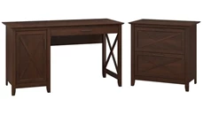 Office Suites Bush Furniture 54in W Computer Desk with Storage and 2 Drawer Lateral File Cabinet