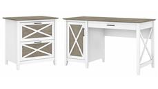 Office Suites Bush Furniture 54in W Computer Desk with Storage and 2 Drawer Lateral File Cabinet