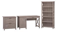 Office Suites Bush Furniture 54in W Computer Desk with 2 Drawer Lateral File Cabinet and 5 Shelf Bookcase