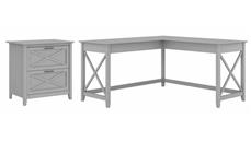 L Shaped Desk Shells Bush Furniture 60in W L-Shaped Desk with Lateral File Cabinet