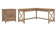L Shaped Desk Shells Bush Furniture 60in W L-Shaped Desk with Lateral File Cabinet